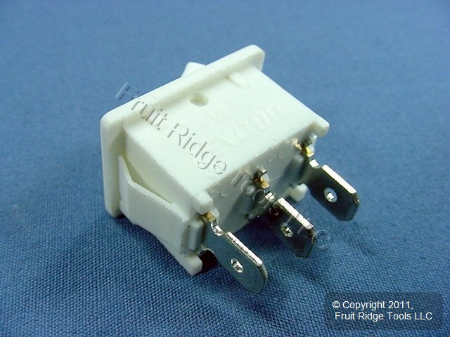 Leviton MR003 White Snap-In Mini Rocker Panel Switch On/Off 10A 125V SPDT Micro