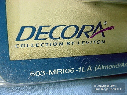 Leviton MRI06-1LA Almond Mural Decora Light Dimmer Switch Multi-Way 600W Preset