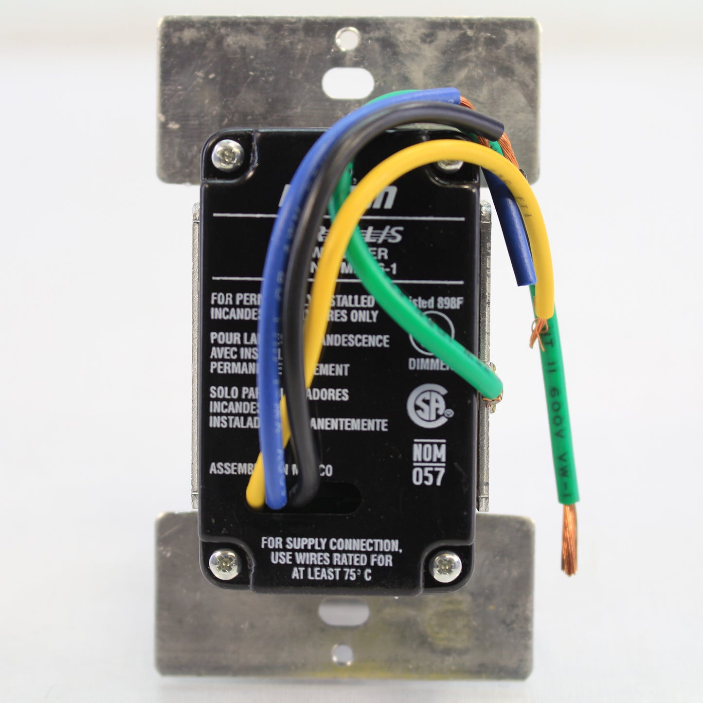 Leviton MRI06-1LI Ivory Mural Decora Light Dimmer Switch Multi-Way 600W Preset