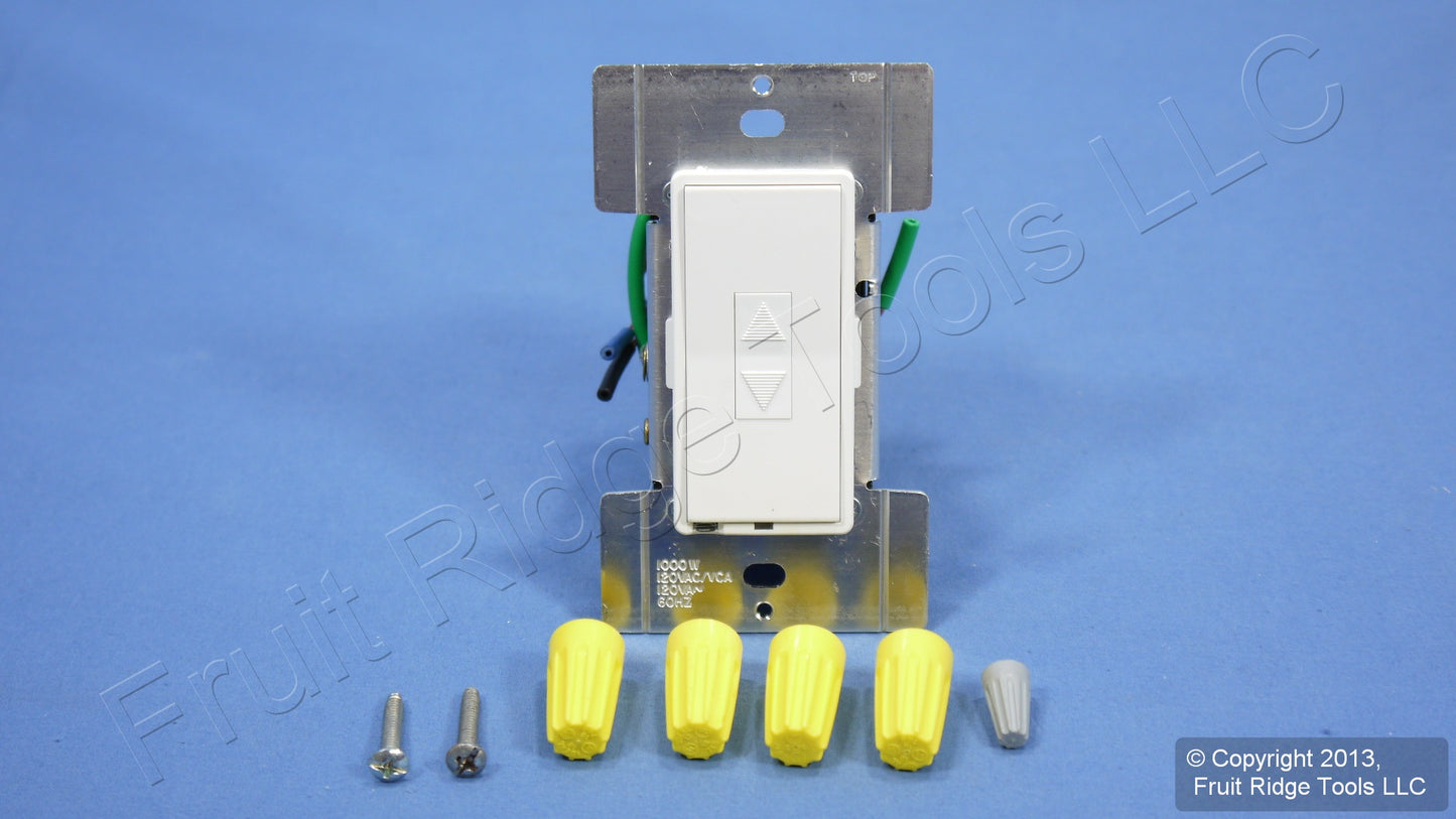 Leviton White Mural Decora Light Dimmer Switch Multi-Way 1000W Preset MRI10-1LW