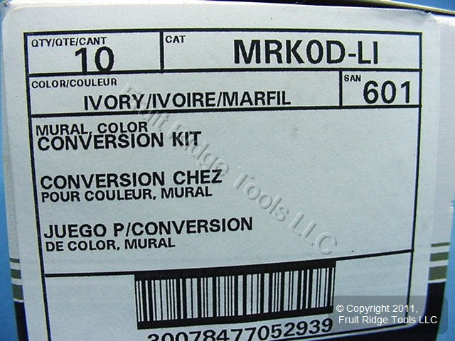 10 Leviton Ivory Color Change Conversion Kits for L/S Mural Dimmer MRK0D-LI
