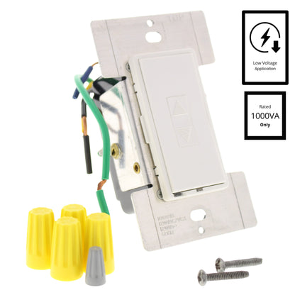Leviton MRM10-1LW White Dimmer Switch Multi-Way 1000VA 750W MAG Low Volt Preset