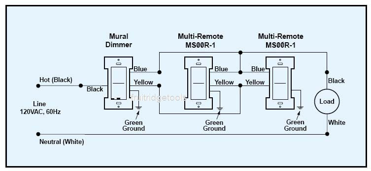 Leviton MRI06-1LA Almond Mural Decora Light Dimmer Switch Multi-Way 600W Preset
