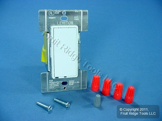 Leviton MSI10-1LW White Mural Dimmer Switch Multi-Way 1000W