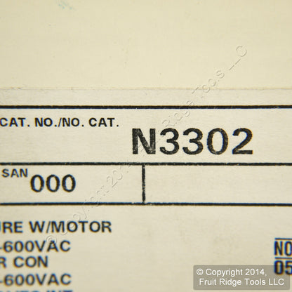 Leviton N3302 Motor Starter Switch DPST Double-Pole Single Throw w/Lockout 30A