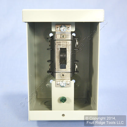 Leviton N3302 Motor Starter Switch DPST Double-Pole Single Throw w/Lockout 30A