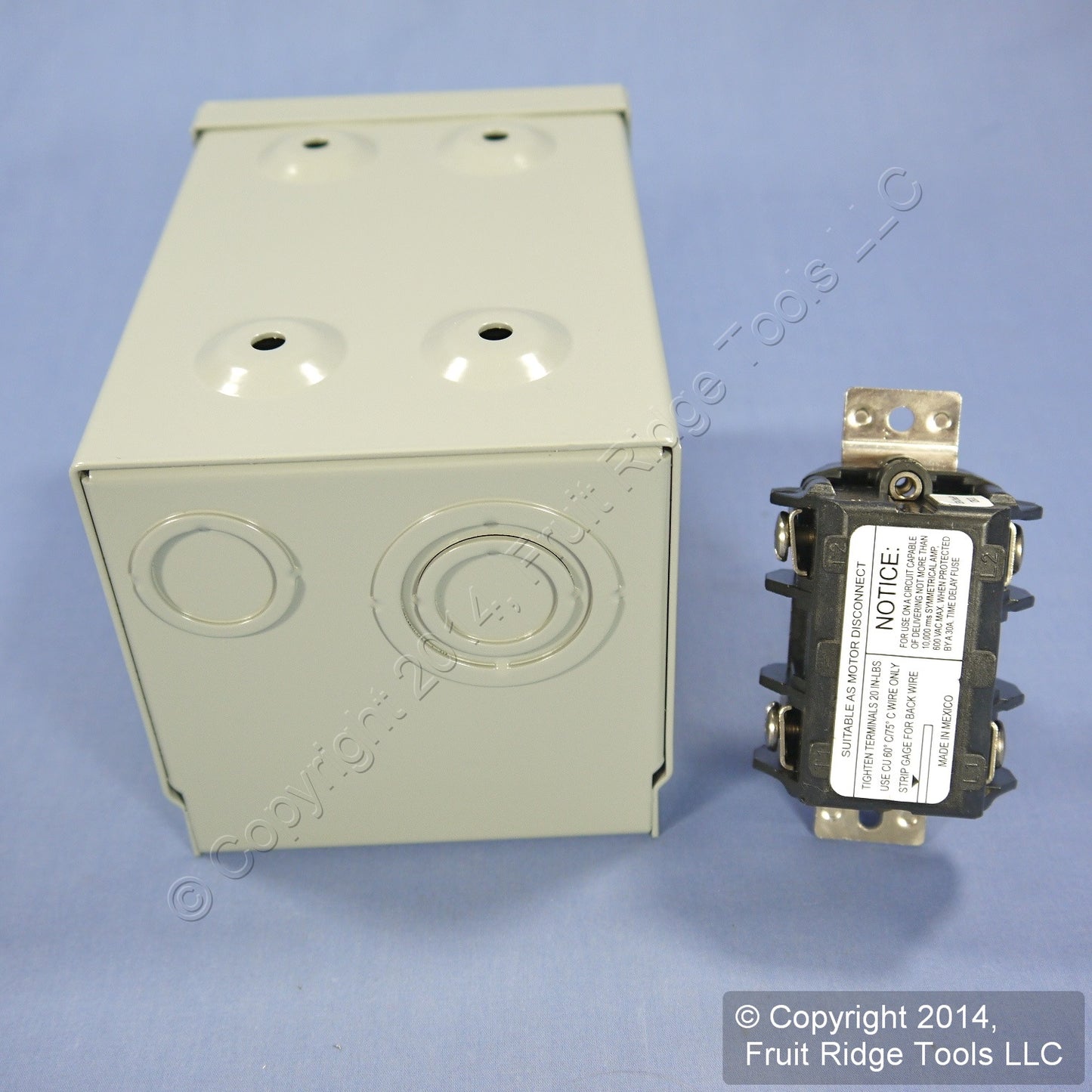 Leviton N3302 Motor Starter Switch DPST Double-Pole Single Throw w/Lockout 30A