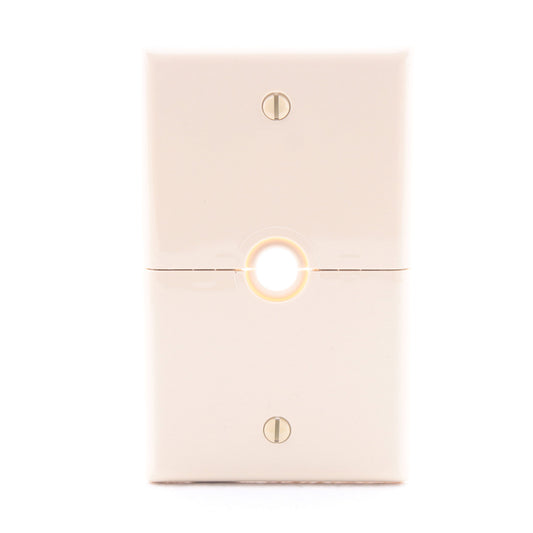 Leviton N751-I Ivory Phone Cable Split Wallplate Telephone Cover .406" Opening
