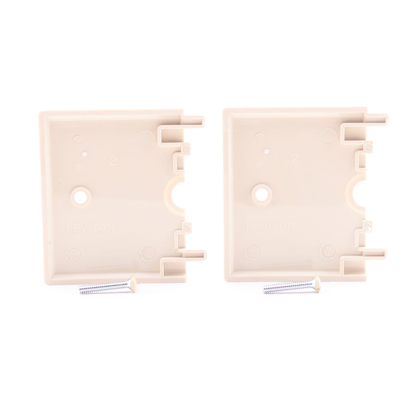 Leviton N751-I Ivory Phone Cable Split Wallplate Telephone Cover .406" Opening