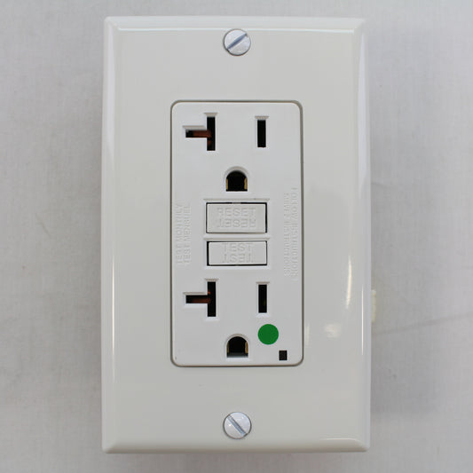 Leviton N7899-HGW White Hospital Grade 20A-125V Receptacle