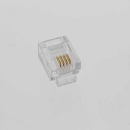 Lance Industries Phone Accessories 6 Standard 4-Wire Clear Modular Plugs 6-Pack