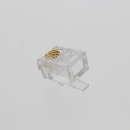 Lance Industries Phone Accessories 6 Standard 4-Wire Clear Modular Plugs 6-Pack
