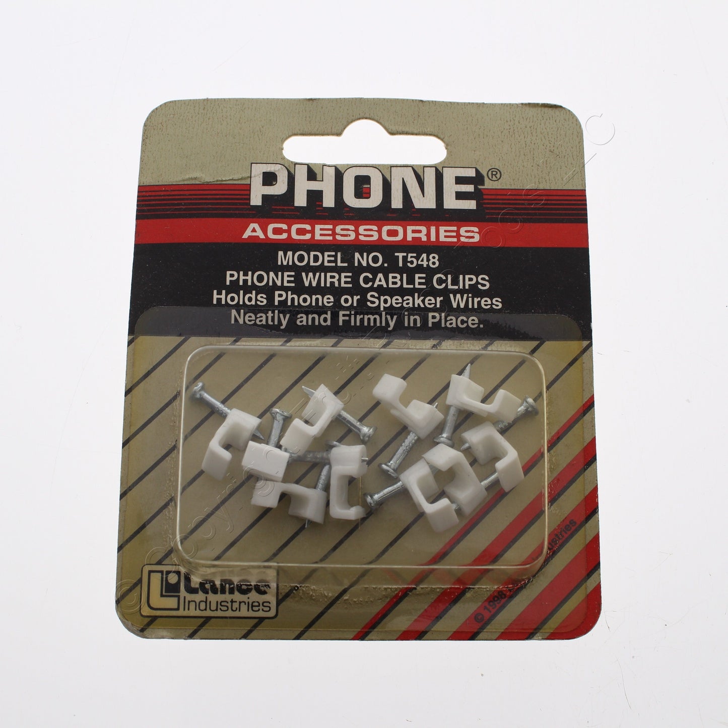 10 White Lance Cable/Wire Staples for Phone, Doorbell, Speaker, Thermostat