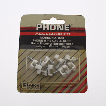 10 White Lance Cable/Wire Staples for Phone, Doorbell, Speaker, Thermostat