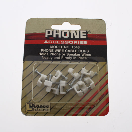 10 White Lance Cable/Wire Staples for Phone, Doorbell, Speaker, Thermostat