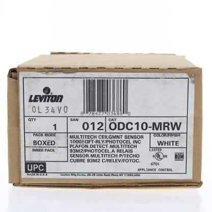 Leviton White Dual RELAY 180? Ceiling Occupancy Motion Sensor 1000 sft ODC10-MRW