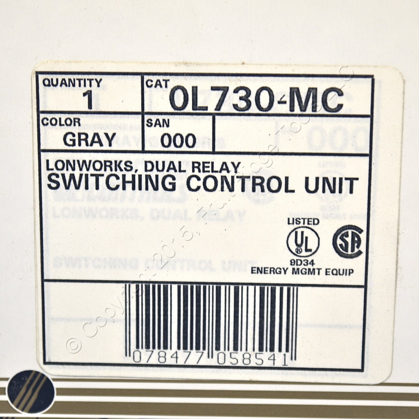Leviton Lonworks Network Dual Relay Switching Dimming Control Unit 0L730-MC
