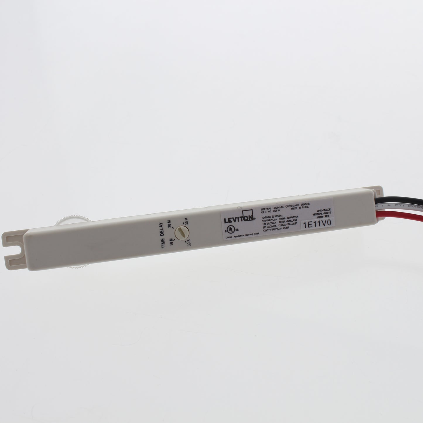 Leviton OSF10-I0W White Occupancy Sensor Fixture Control On OFF Low Voltage