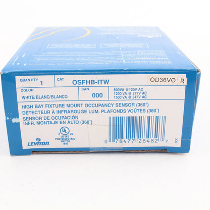 Leviton White High Bay Fixture Mount 360? Occupancy Sensor OSFHB-ITW