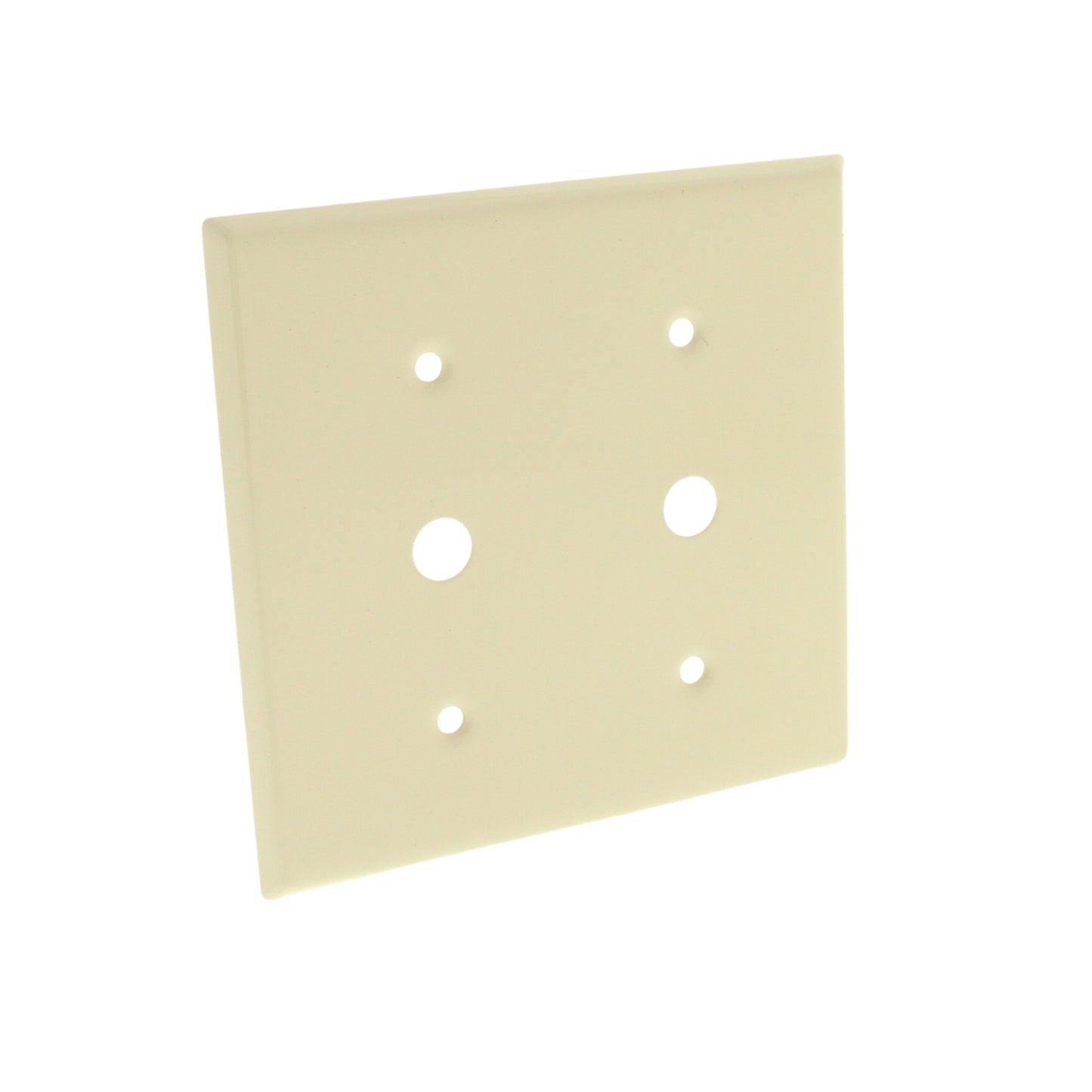 Leviton P22-I Ivory 2-Gang .406" Telephone Cable Thermoset Wallplate Strap Mount
