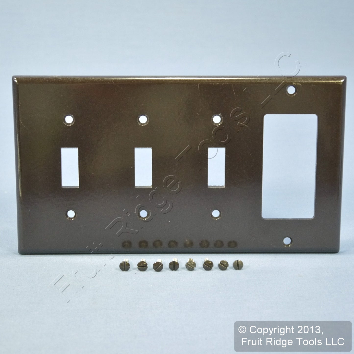 Leviton P326 Brown 4-Gang GFCI GFI Switch Cover Decora Wall Plate