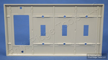 Leviton Light Almond 4-Gang Switch Cover Decora GFCI GFI Wall Plate P326-T
