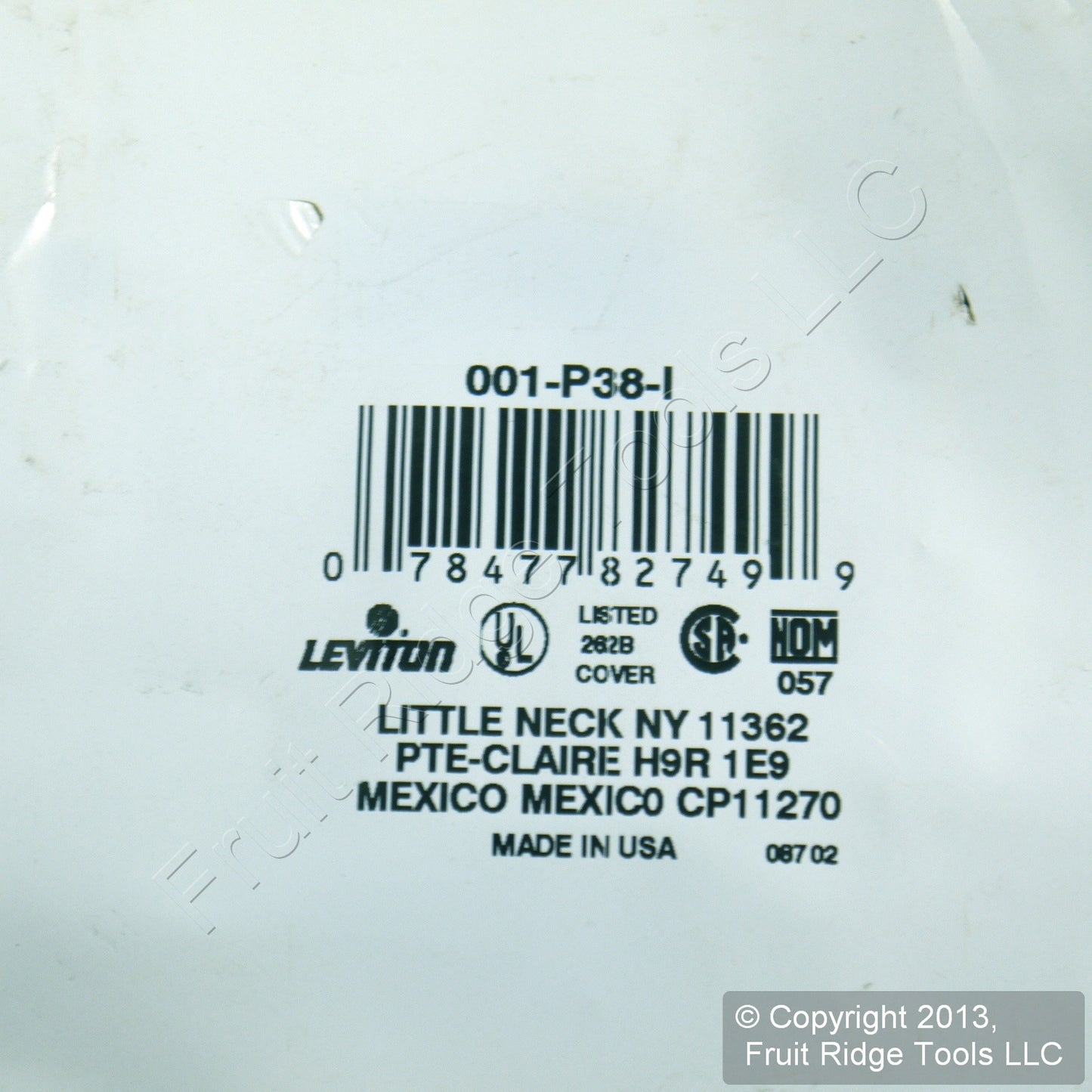 Leviton P38-I Ivory 4-Gang Standard Toggle Switch Duplex Outlet Wallplate Cover