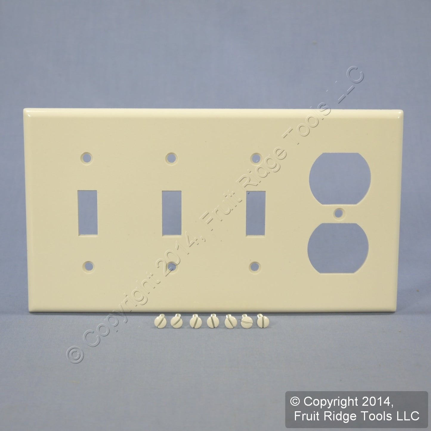 Leviton P38-T Light Almond 4-Gang Toggle Duplex Plastic Standard Wallplate Cover