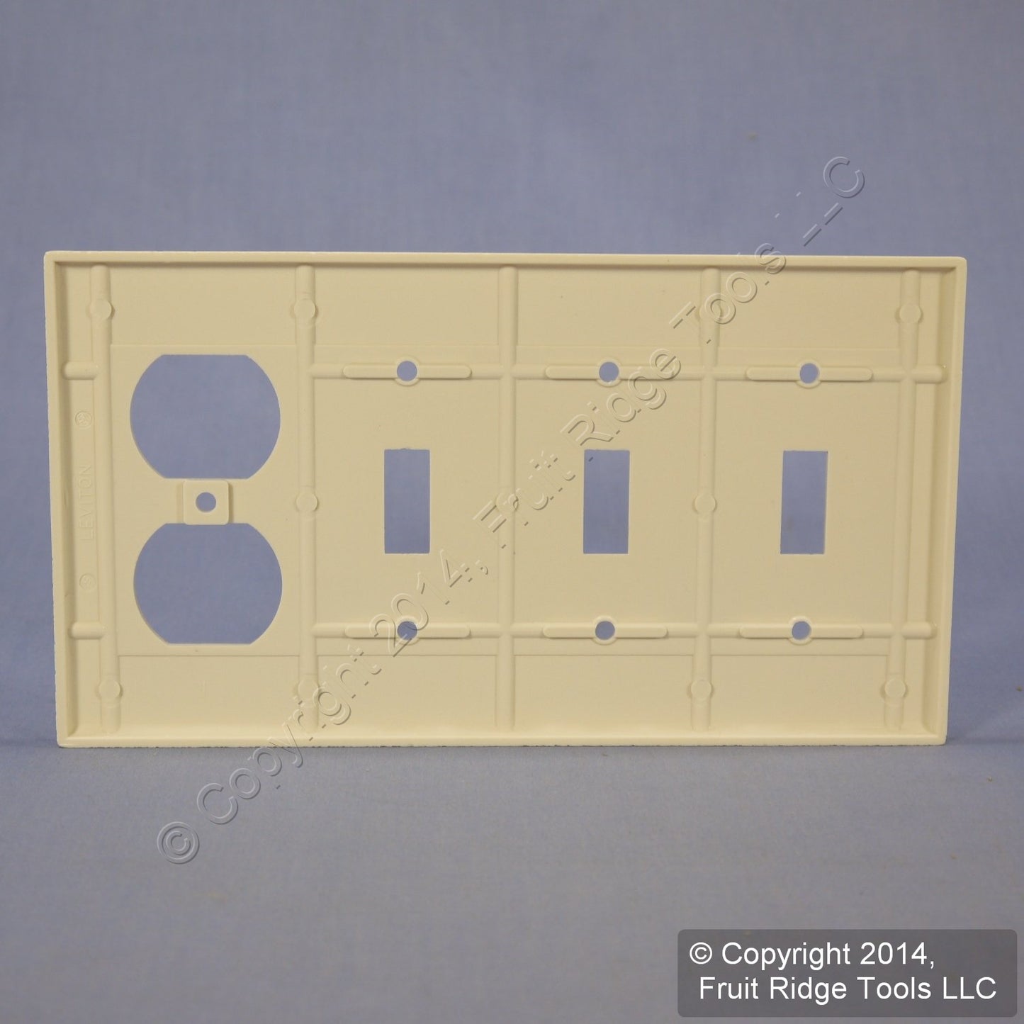Leviton P38-T Light Almond 4-Gang Toggle Duplex Plastic Standard Wallplate Cover