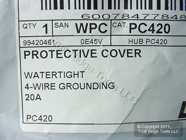 Leviton Cap for 20A 4-Wire Watertight Pin & Sleeve Plug/Inlets PC420