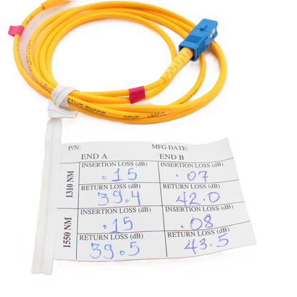1M Leviton Fiber Optic Singlemode Simplex Patch Cable Cord ST SC PC SM PCSCT-S01