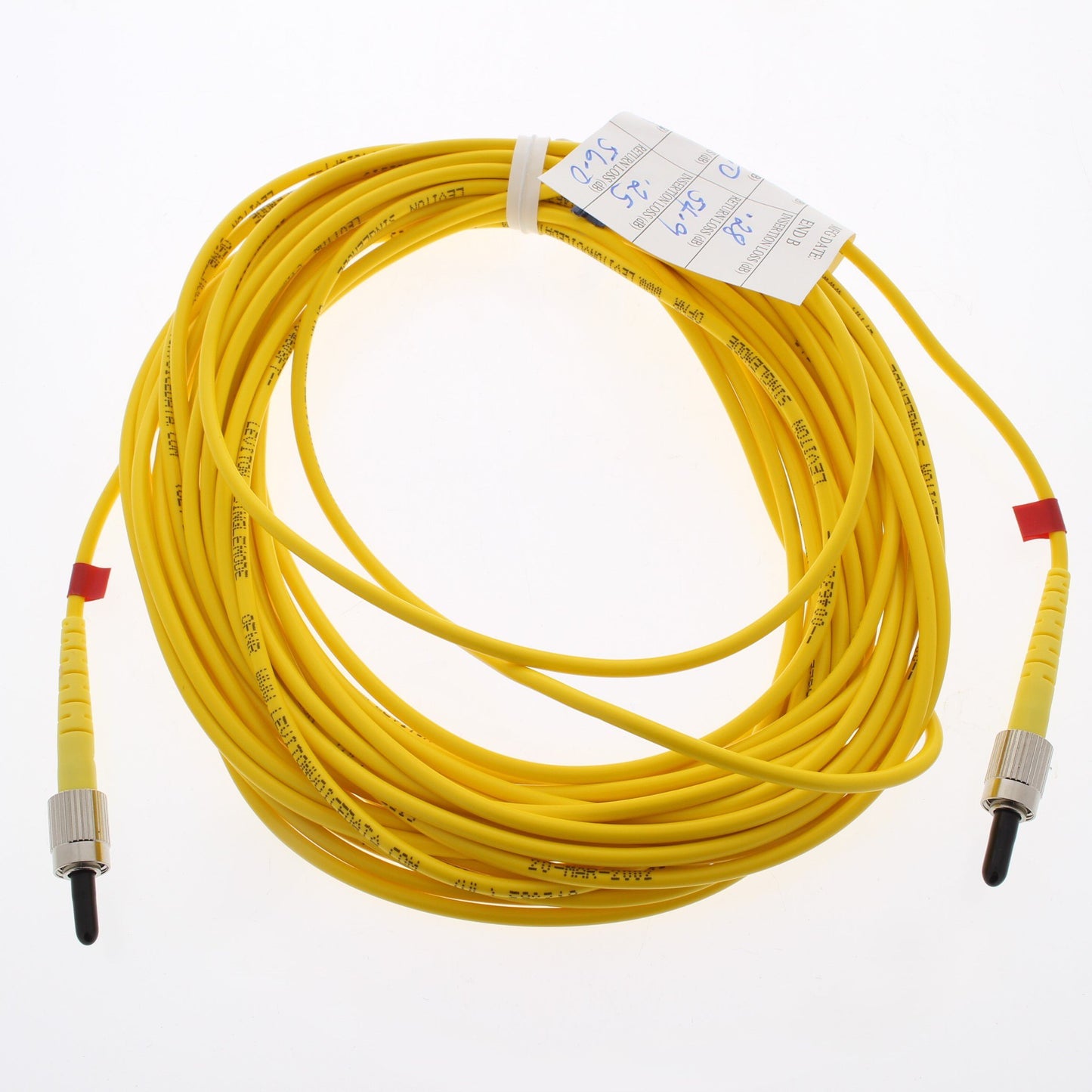 Leviton PCSFC-S10 Fiber Optic Singlemode Simplex Patch Cable Cord FC FC PC 10M