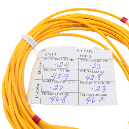 Leviton PCSTF-S05 5-Meter Fiber Optic Yellow Singlemode Simplex Patch Cord ST FC