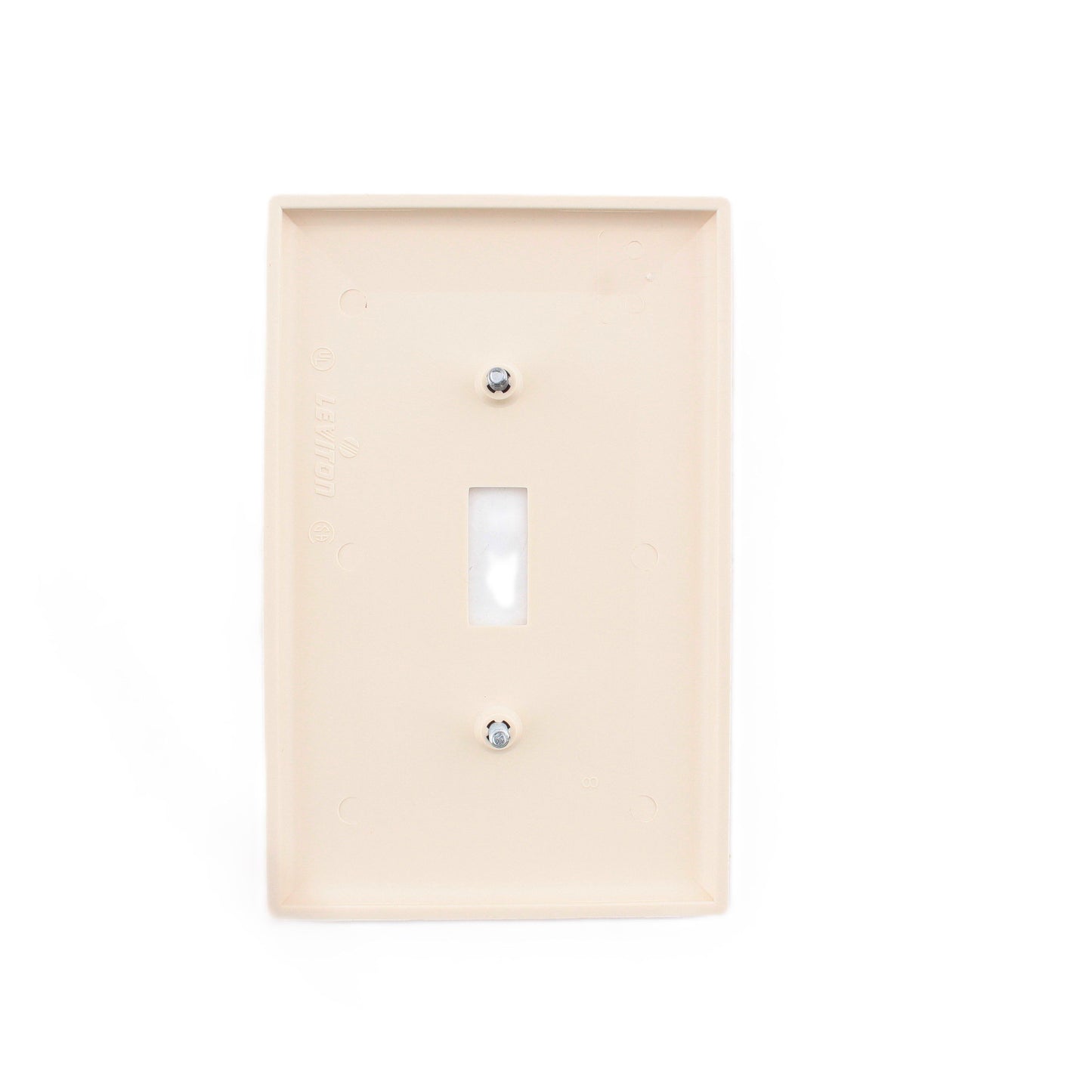 Leviton PJ1-A Almond 1-Gang Toggle Unbreakable Nylon Midway Wallplate Cover