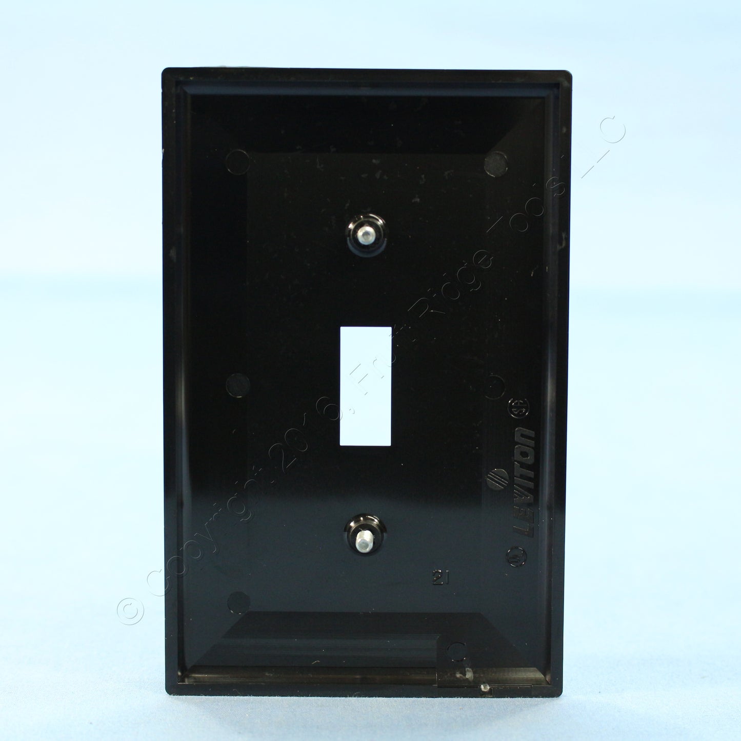 Leviton PJ1-E Black 1-Gang Toggle Switch Unbreakable Nylon Midway Wallplate
