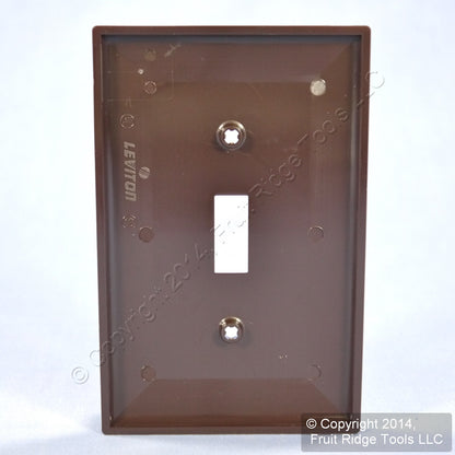 Leviton PJ1 Brown 1-Gang Unbreakable Midway Toggle Switch Cover Nylon Wallplate