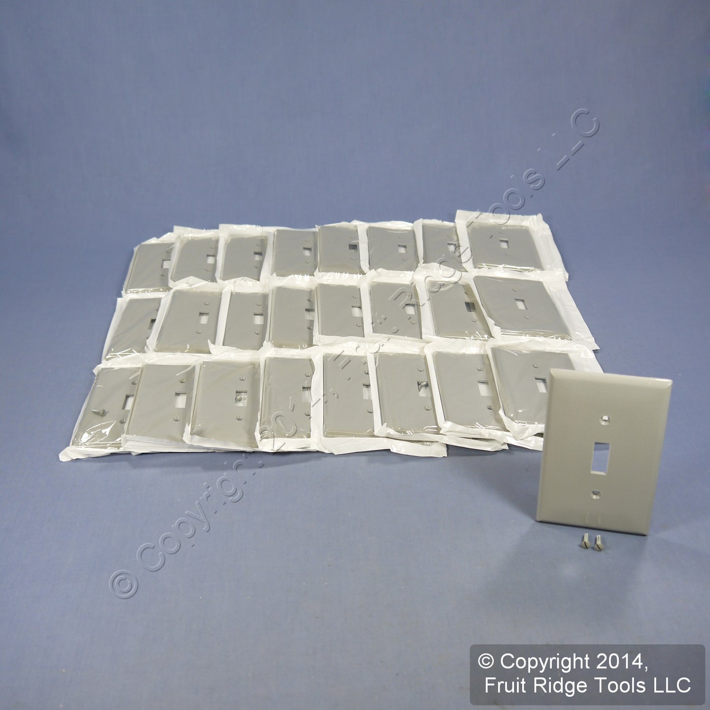 Leviton PJ1-GY Gray 1-Gang Toggle Unbreakable Nylon Midway Wallplate Cover 25pcs