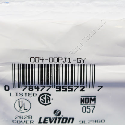 Leviton PJ1-GY Gray 1-Gang Toggle Switch Unbreakable Nylon Midway Wallplate