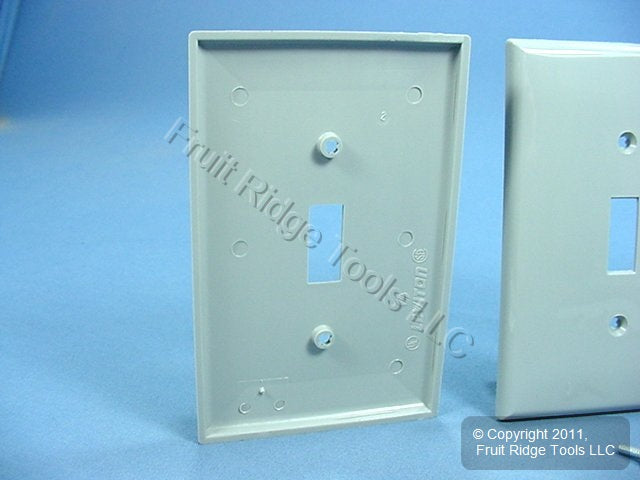 Leviton PJ1-GY Gray 1-Gang Toggle Unbreakable Nylon Midway Wallplate Cover 3pcs