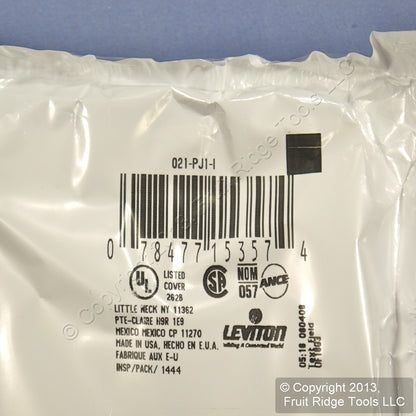 Leviton PJ1-I Ivory 1-Gang Midway Toggle Switch Cover Nylon Wallplates 100-Pack