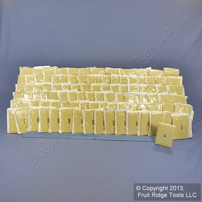 Leviton PJ1-I Ivory 1-Gang Midway Toggle Switch Cover Nylon Wallplates 100-Pack