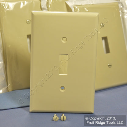 Leviton PJ1-I Ivory 1-Gang Midway Toggle Switch Cover Nylon Wallplates 100-Pack
