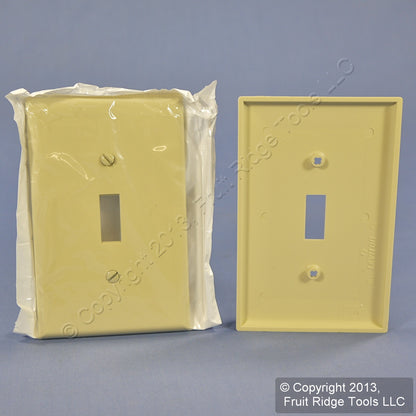 Leviton PJ1-I Ivory 1-Gang Midway Toggle Switch Cover Nylon Wallplates 100-Pack