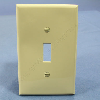 Leviton PJ1-I Ivory 1-Gang Toggle Unbreakable Nylon Midway Wallplate Cover 50pcs