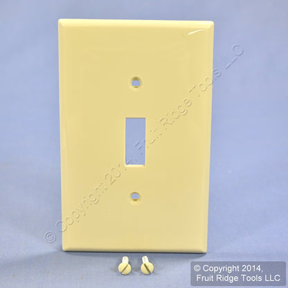 Leviton PJ1-I Ivory 1-Gang Toggle Switch Unbreakable Nylon Midway Wallplate