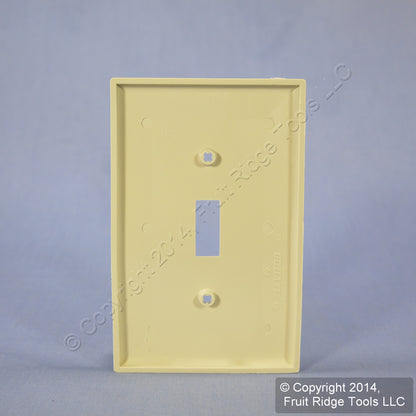 Leviton PJ1-I Ivory 1-Gang Toggle Unbreakable Nylon Midway Wallplate Cover 3pcs
