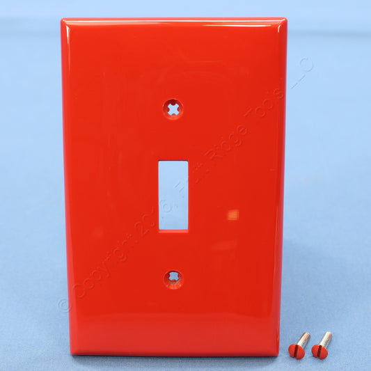 Leviton PJ1-R Red 1-Gang Toggle Thermoplastic Unbreakable Midway Wallplate Cover