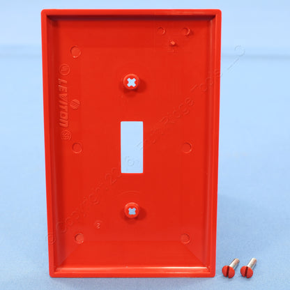 Leviton PJ1-R Red 1-Gang Toggle Thermoplastic Unbreakable Midway Wallplate Cover