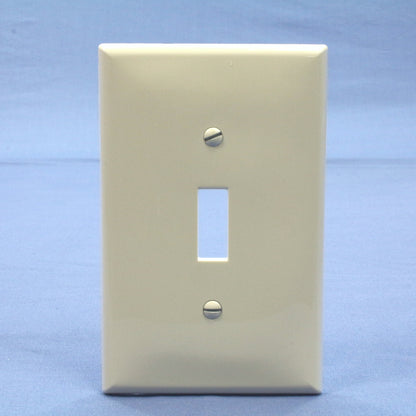 Leviton PJ1-T Lt Almond 1-Gang Toggle Unbreakable Midway Wallplate Cover 20pcs