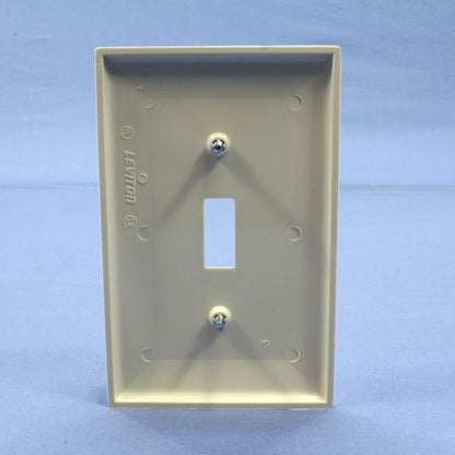 Leviton PJ1-T Lt Almond 1-Gang Toggle Unbreakable Midway Wallplate Cover 20pcs